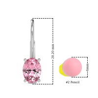 Shepard Hook Oval Stud Earrings