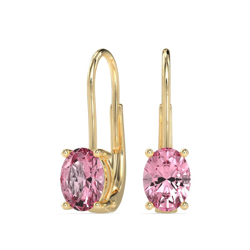 Shepard Hook Oval Stud Earrings