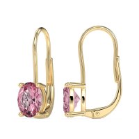 Shepard Hook Oval Stud Earrings