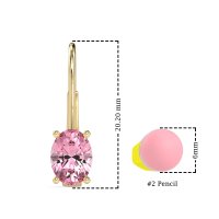 Shepard Hook Oval Stud Earrings