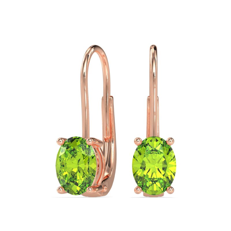 Shepard Hook Oval Stud Earrings