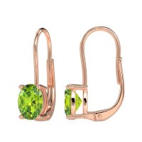 Shepard Hook Oval Stud Earrings