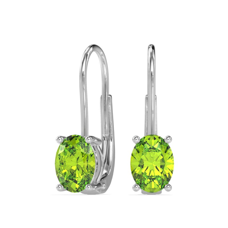 Shepard Hook Oval Stud Earrings