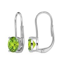 Shepard Hook Oval Stud Earrings