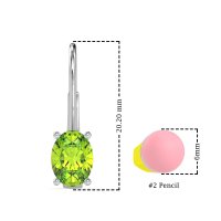 Shepard Hook Oval Stud Earrings