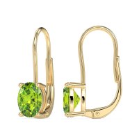 Shepard Hook Oval Stud Earrings