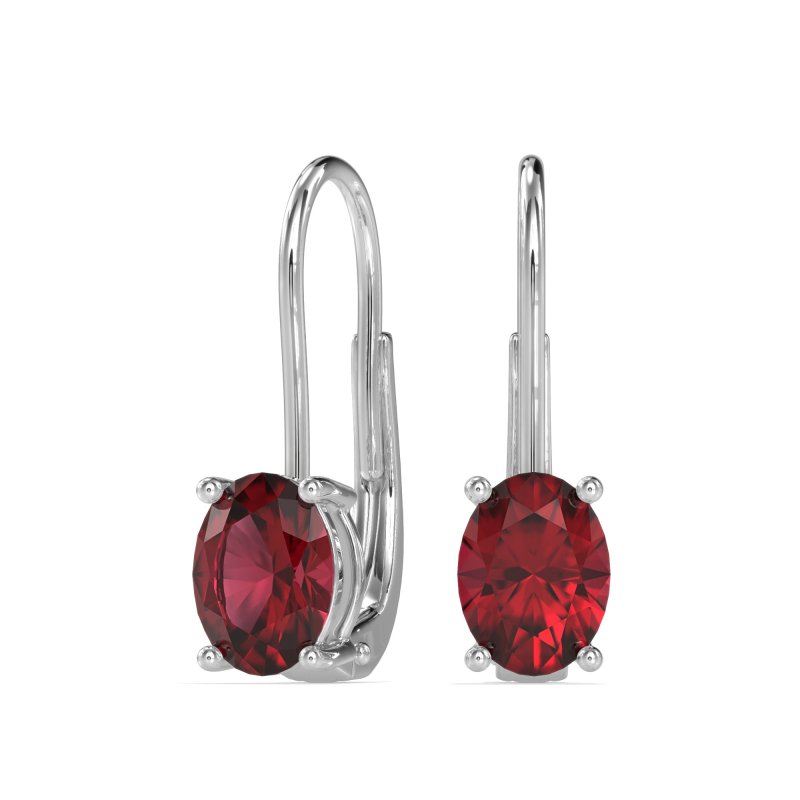 Shepard Hook Oval Stud Earrings