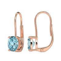 Shepard Hook Oval Stud Earrings