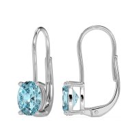 Shepard Hook Oval Stud Earrings
