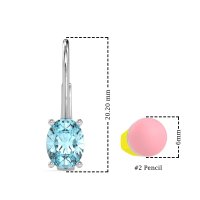 Shepard Hook Oval Stud Earrings