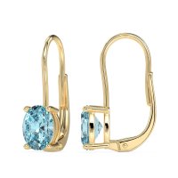 Shepard Hook Oval Stud Earrings