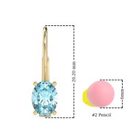 Shepard Hook Oval Stud Earrings