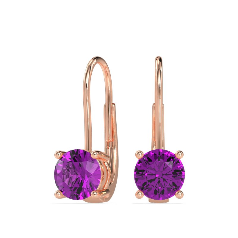 Shepard Hook Round Stud Earrings