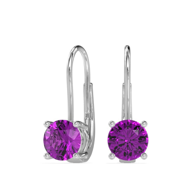 Shepard Hook Round Stud Earrings