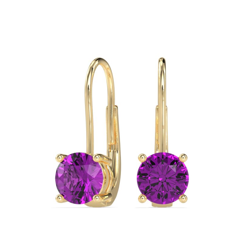 Shepard Hook Round Stud Earrings