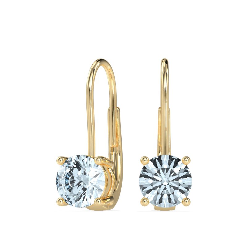 Shepard Hook Round Stud Earrings