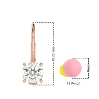 Shepard Hook Round Stud Earrings