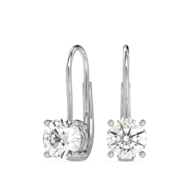 Shepard Hook Round Stud Earrings