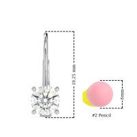 Shepard Hook Round Stud Earrings