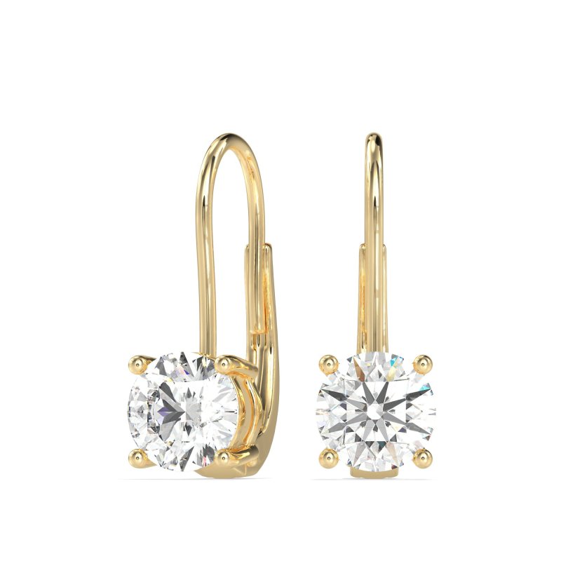 Shepard Hook Round Stud Earrings