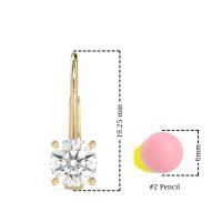 Shepard Hook Round Stud Earrings