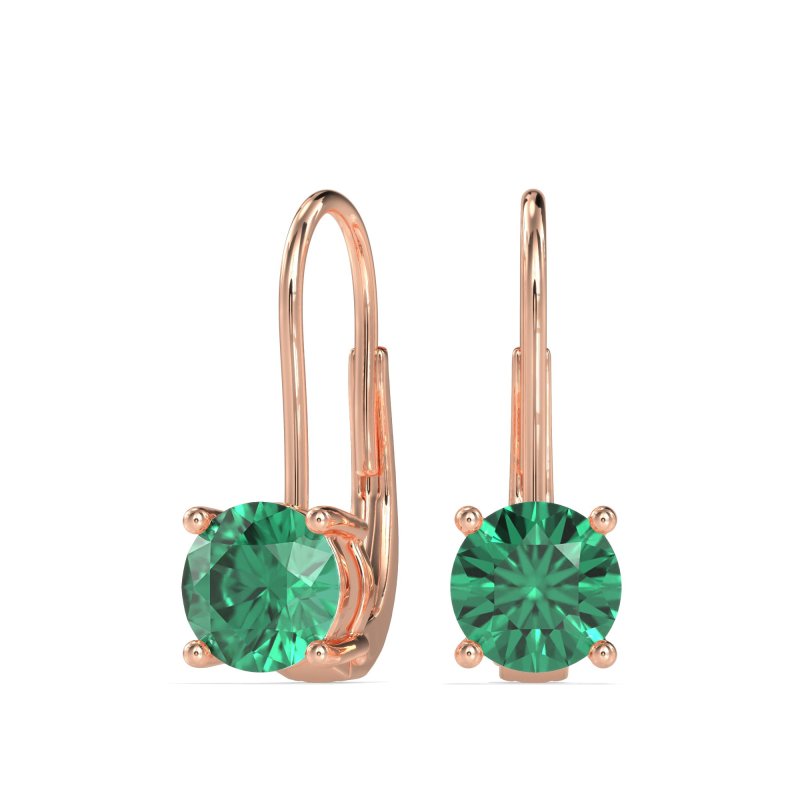 Shepard Hook Round Stud Earrings