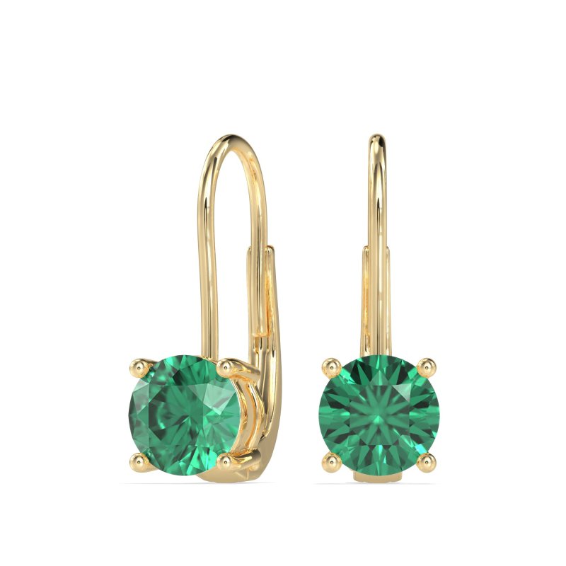 Shepard Hook Round Stud Earrings