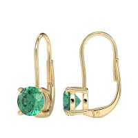 Shepard Hook Round Stud Earrings