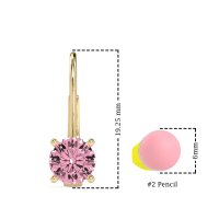 Shepard Hook Round Stud Earrings