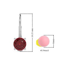 Shepard Hook Round Stud Earrings