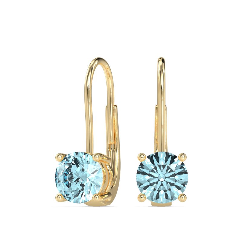 Shepard Hook Round Stud Earrings