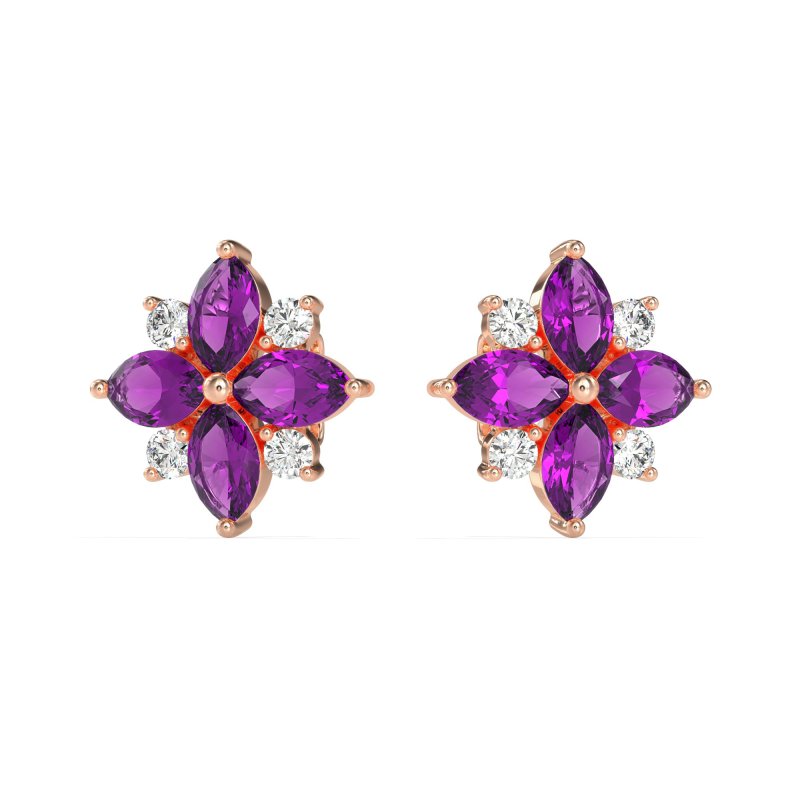 Marquise Flower Cluster Earrings