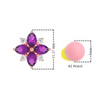 Marquise Flower Cluster Earrings