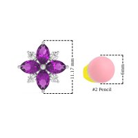 Marquise Flower Cluster Earrings