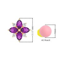 Marquise Flower Cluster Earrings
