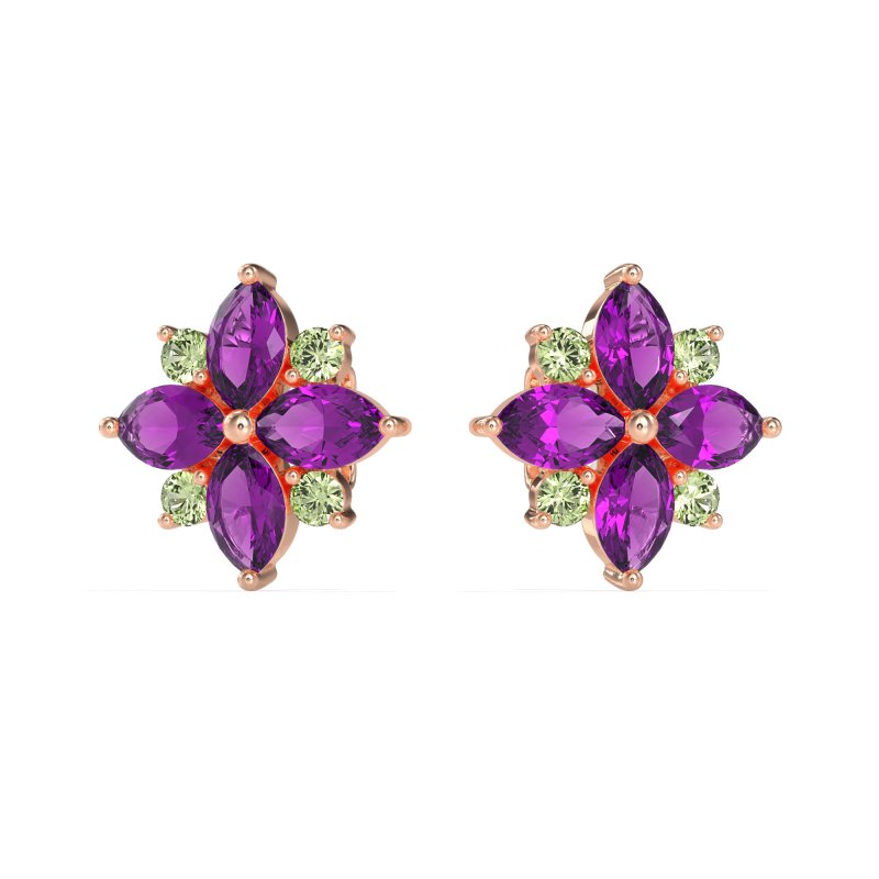 Marquise Flower Cluster Earrings