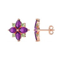 Marquise Flower Cluster Earrings