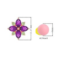 Marquise Flower Cluster Earrings