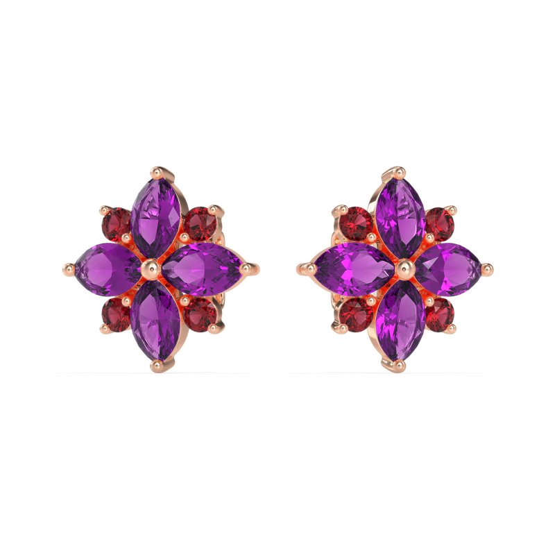 Marquise Flower Cluster Earrings