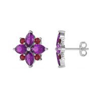 Marquise Flower Cluster Earrings