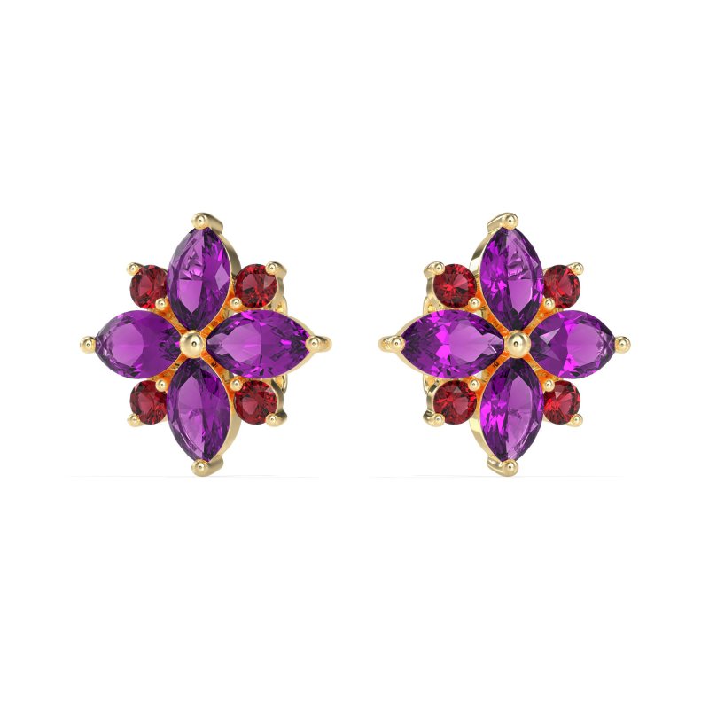 Marquise Flower Cluster Earrings