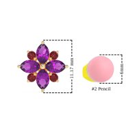 Marquise Flower Cluster Earrings