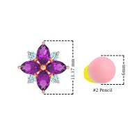 Marquise Flower Cluster Earrings