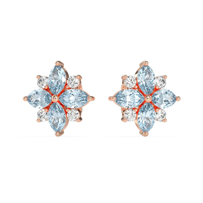 Marquise Flower Cluster Earrings