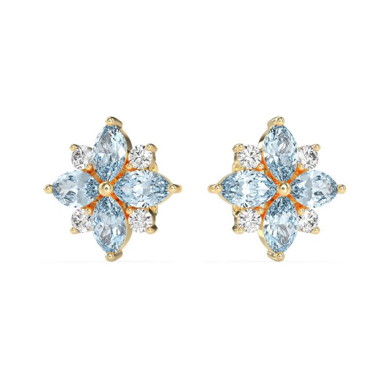 Marquise Flower Cluster Earrings