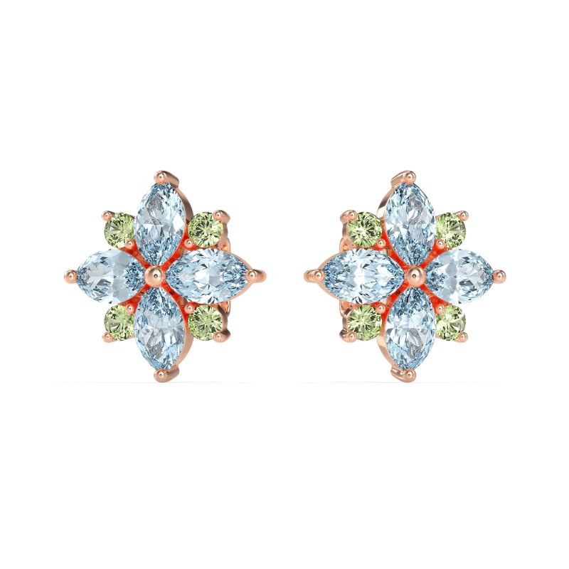 Marquise Flower Cluster Earrings