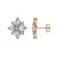 Marquise Flower Cluster Earrings