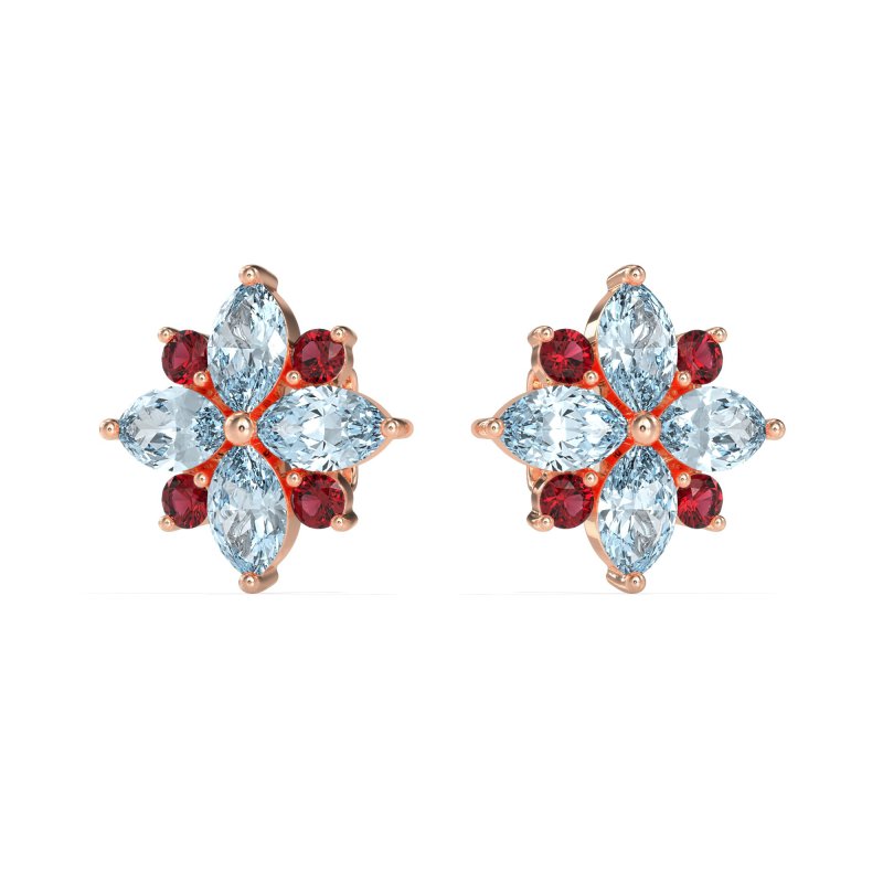 Marquise Flower Cluster Earrings