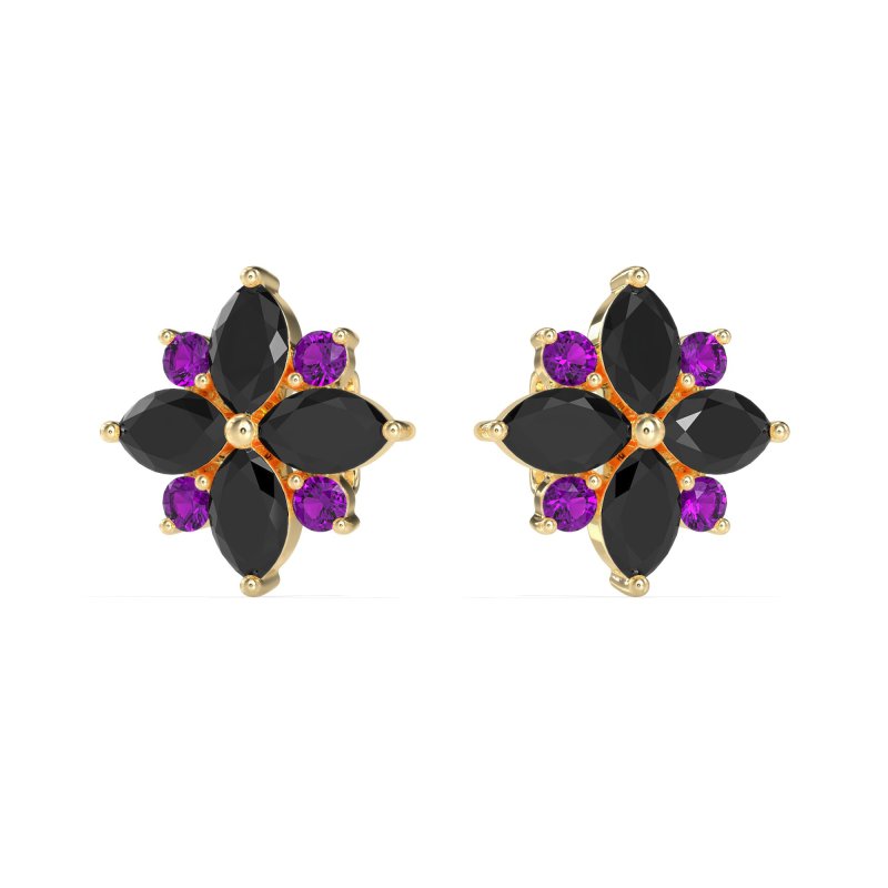 Marquise Flower Cluster Earrings