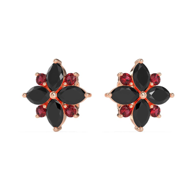 Marquise Flower Cluster Earrings